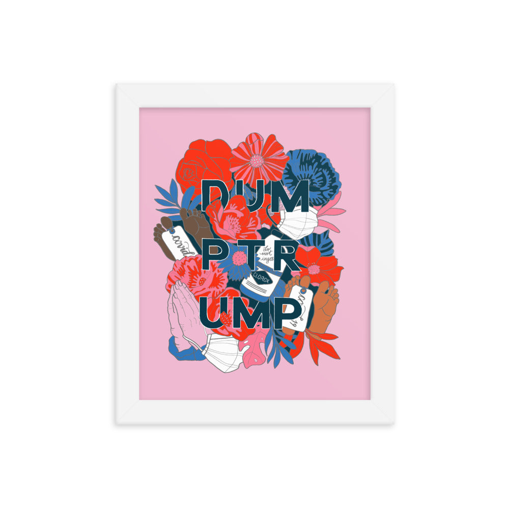 DUM-PTR-UMP Pink Framed Poster