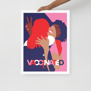 #Vaccinated Framed poster