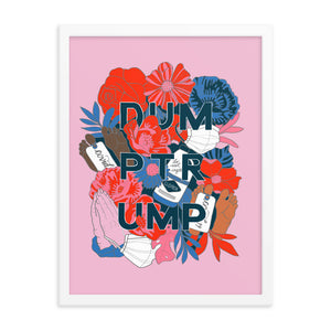 DUM-PTR-UMP Pink Framed Poster